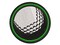 Golf Ball Sports Multi-Color Embroidered Iron-On or Hook & Loop Patch Applique